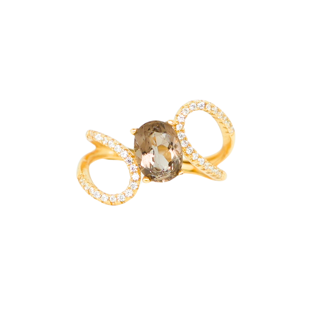 Earthy Smoky Quartz Ring
