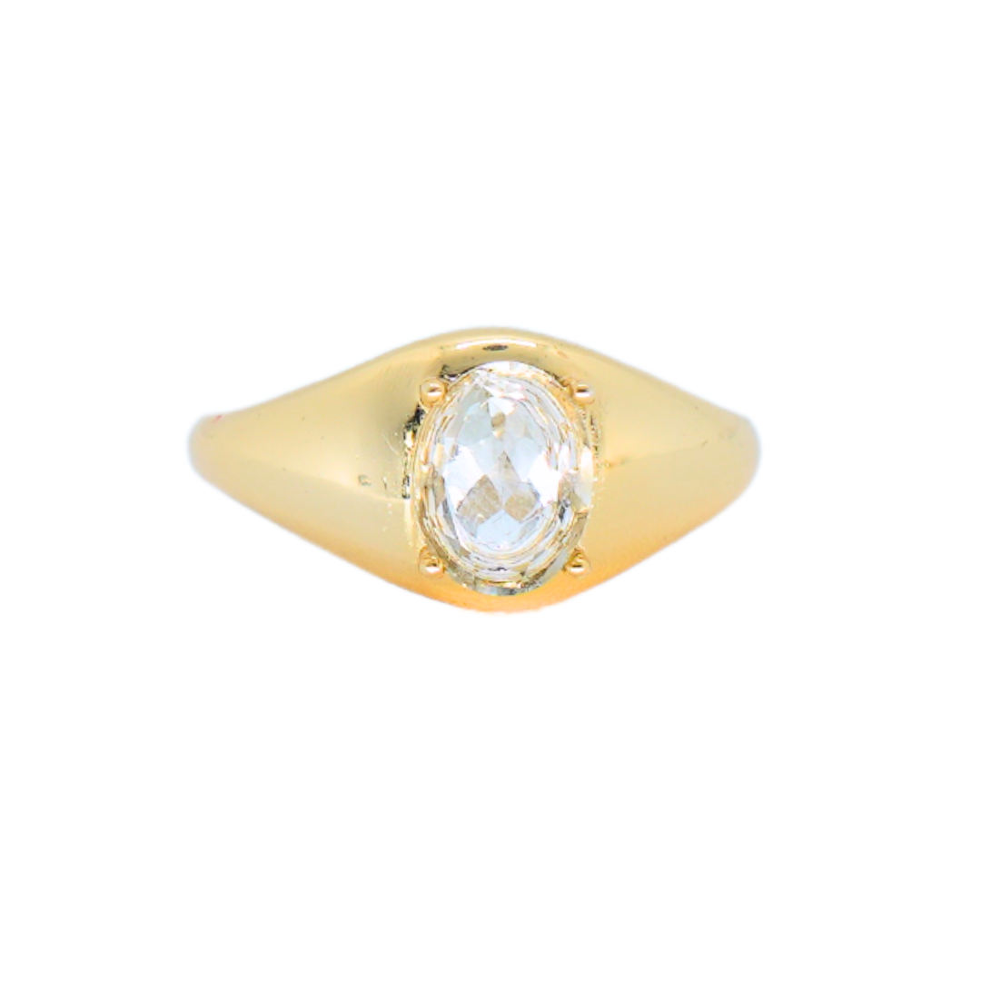 Lustrous Prasiolite Ring