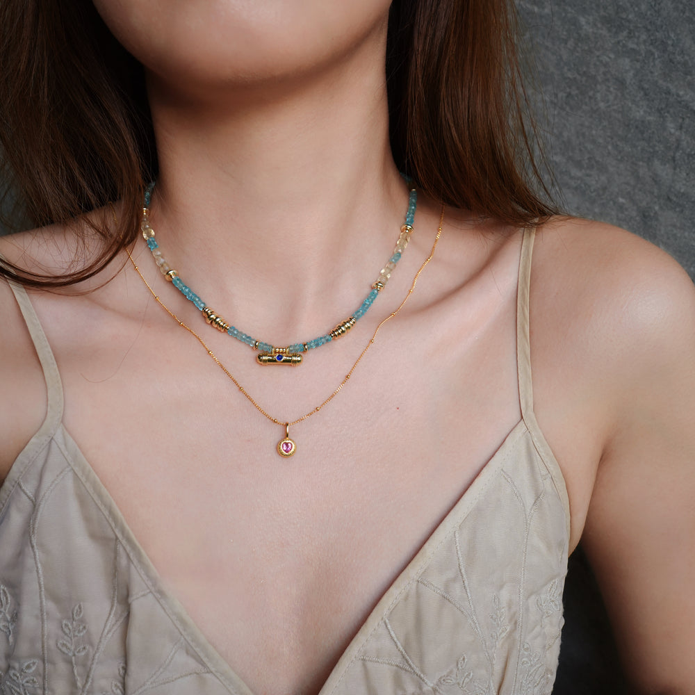 Rosy Tourmaline Necklace