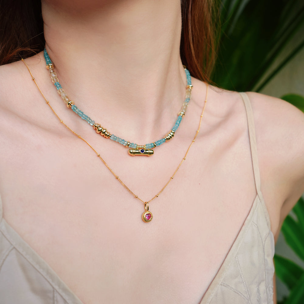 Rosy Tourmaline Necklace