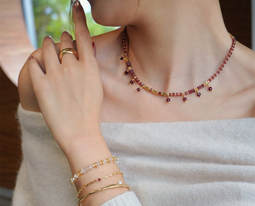 Vibrant Garnet Necklace