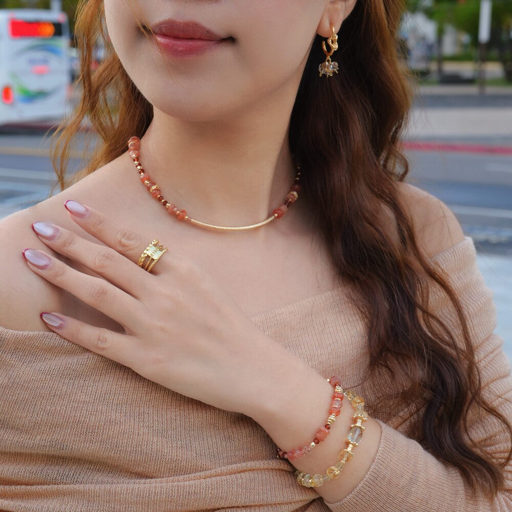 Solar Sunstone Necklace