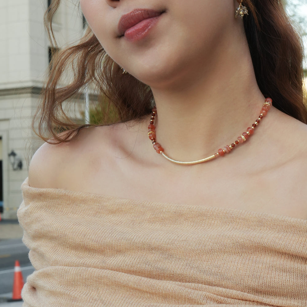 Solar Sunstone Necklace