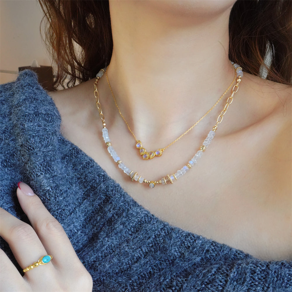 Dewy Moonstone Necklace