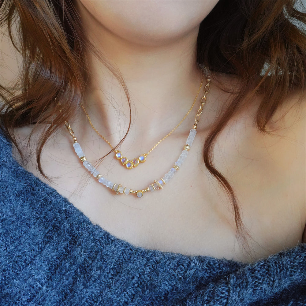 Dewy Moonstone Necklace
