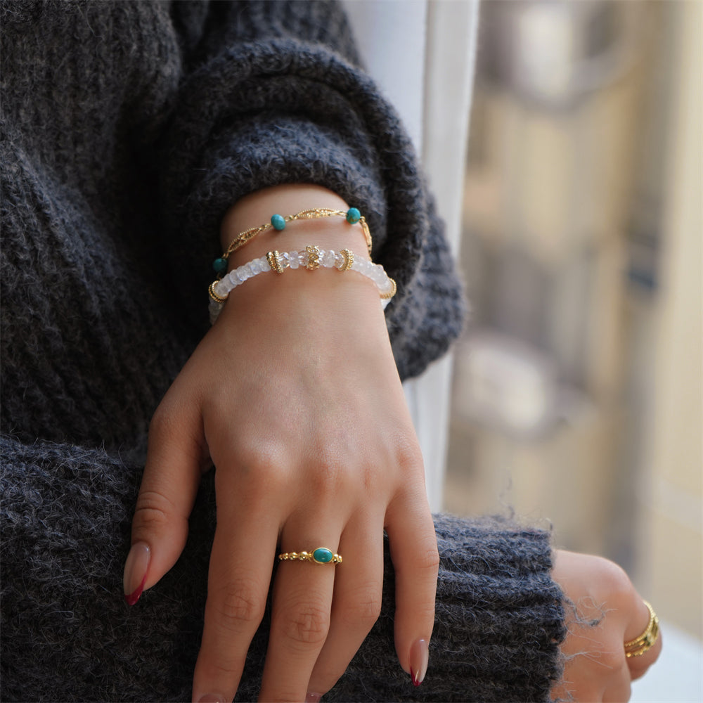 Glowy Moonstone Bracelet