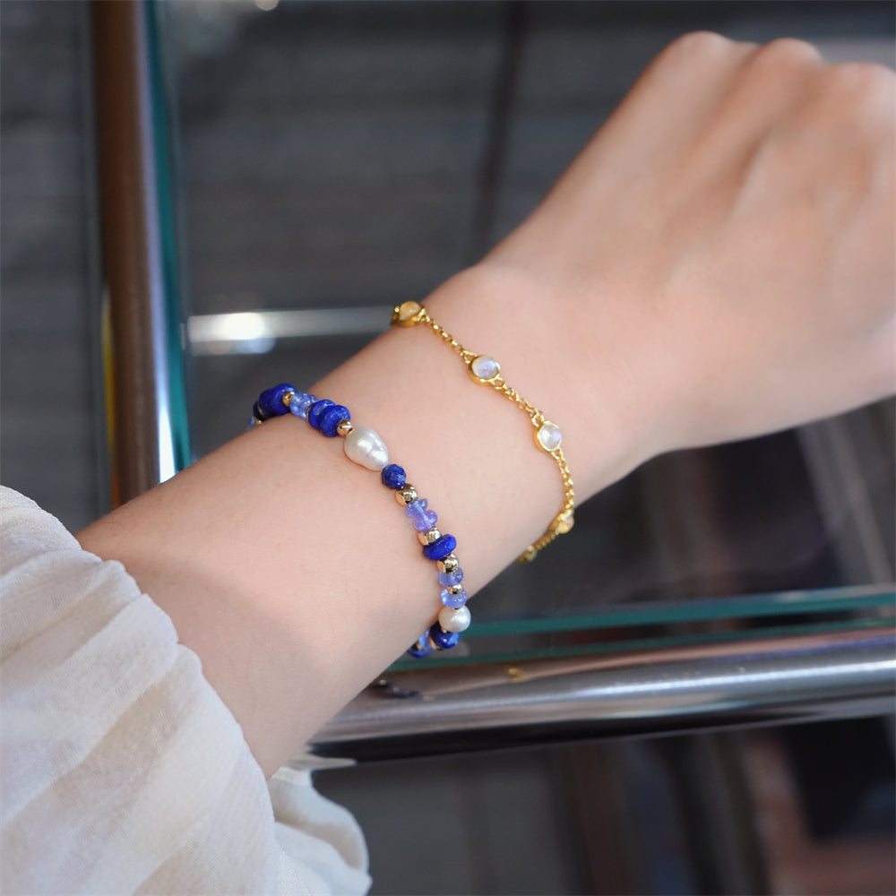 Gleaming Moonstone Bracelet
