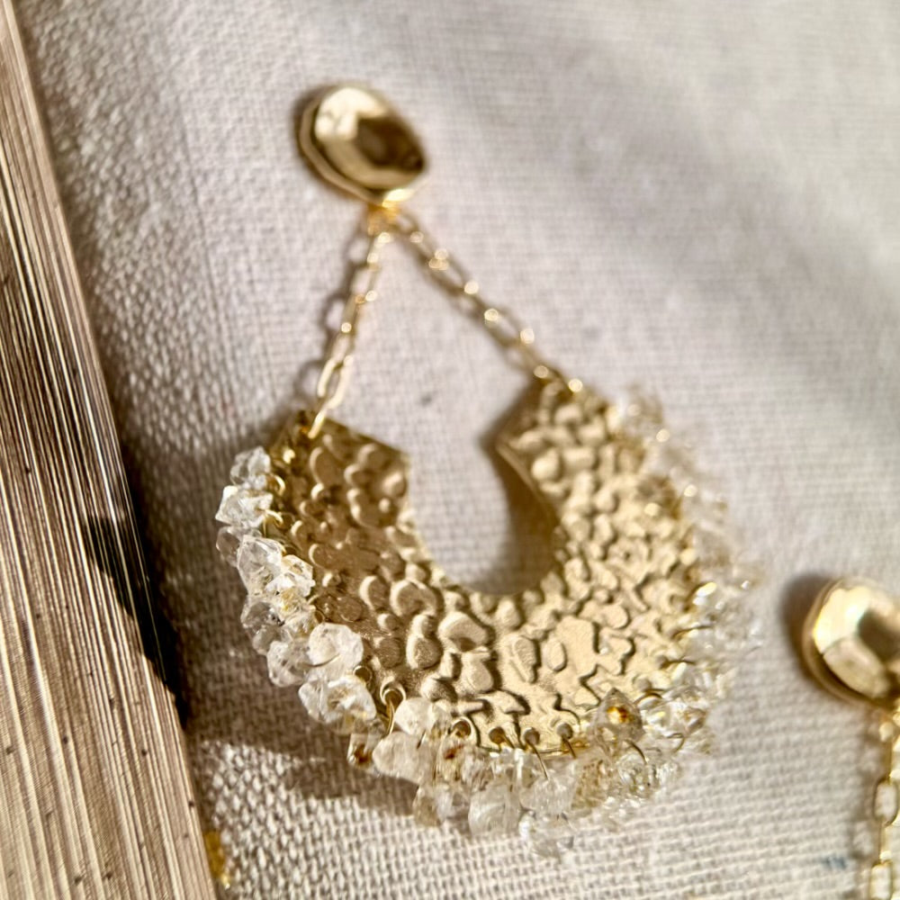 Herkimer Diamond Quartz Earrings