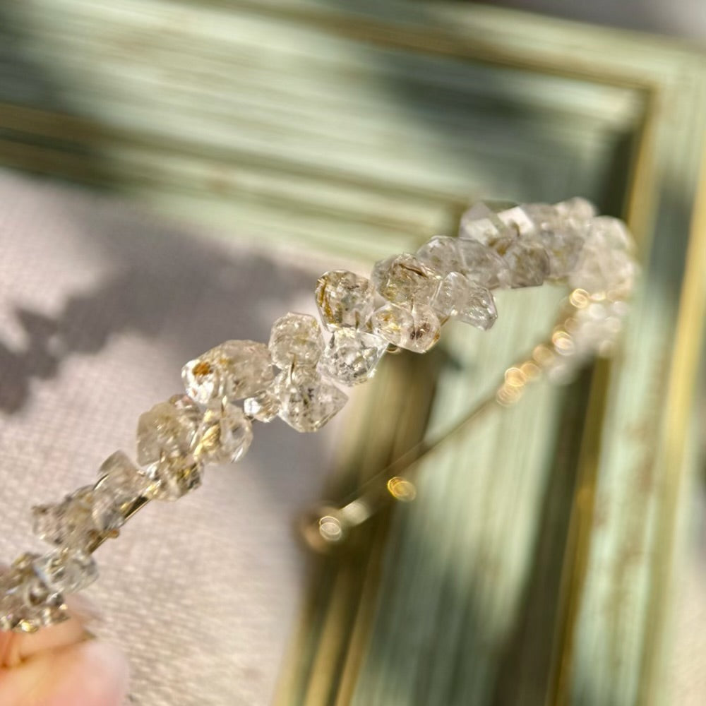 Herkimer Diamond Quartz Bangle