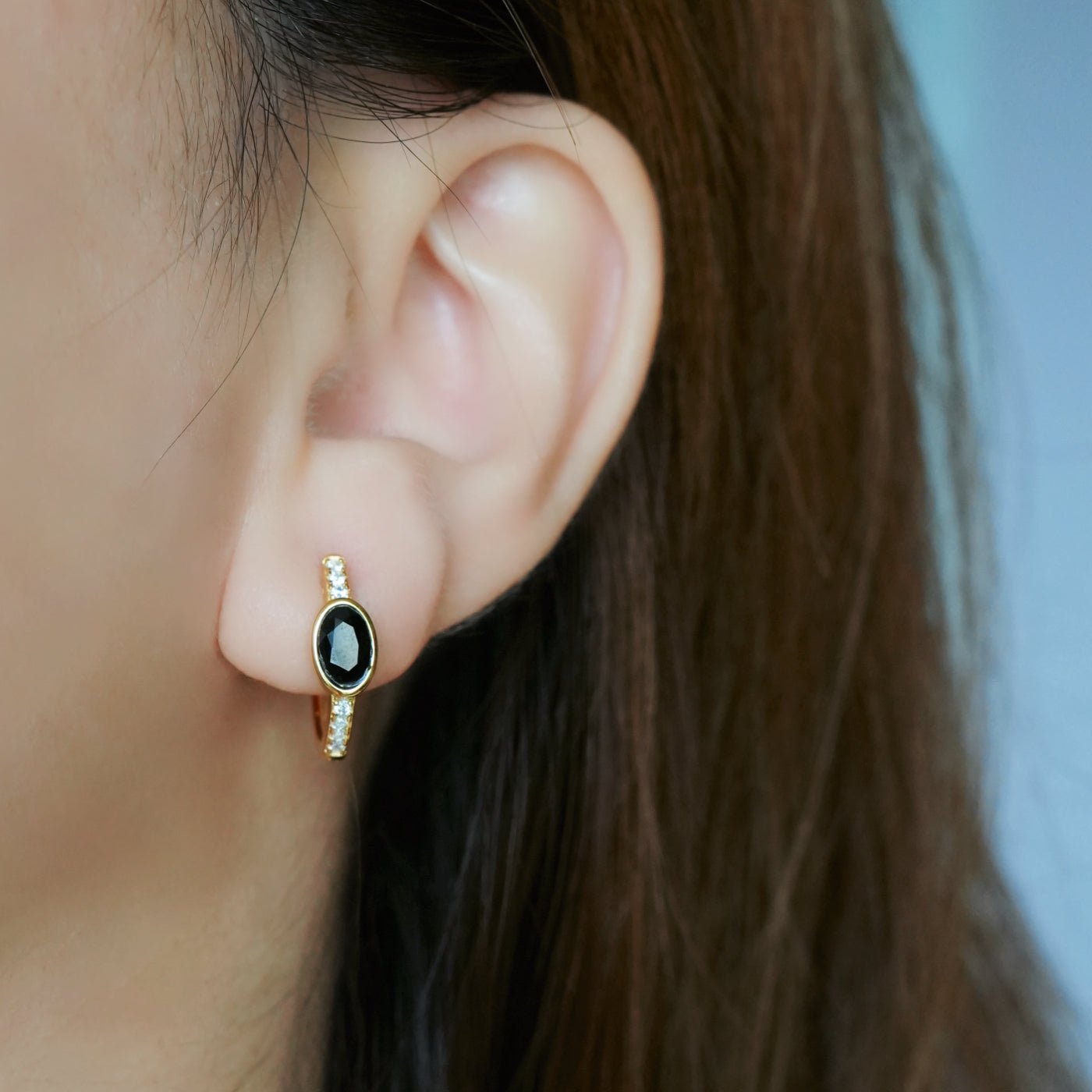 Black Spinel Earrings