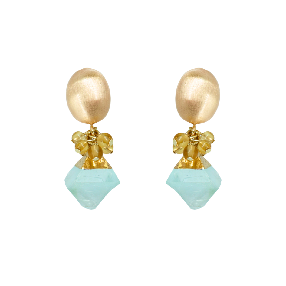 Seafoam Prasiolite Earrings