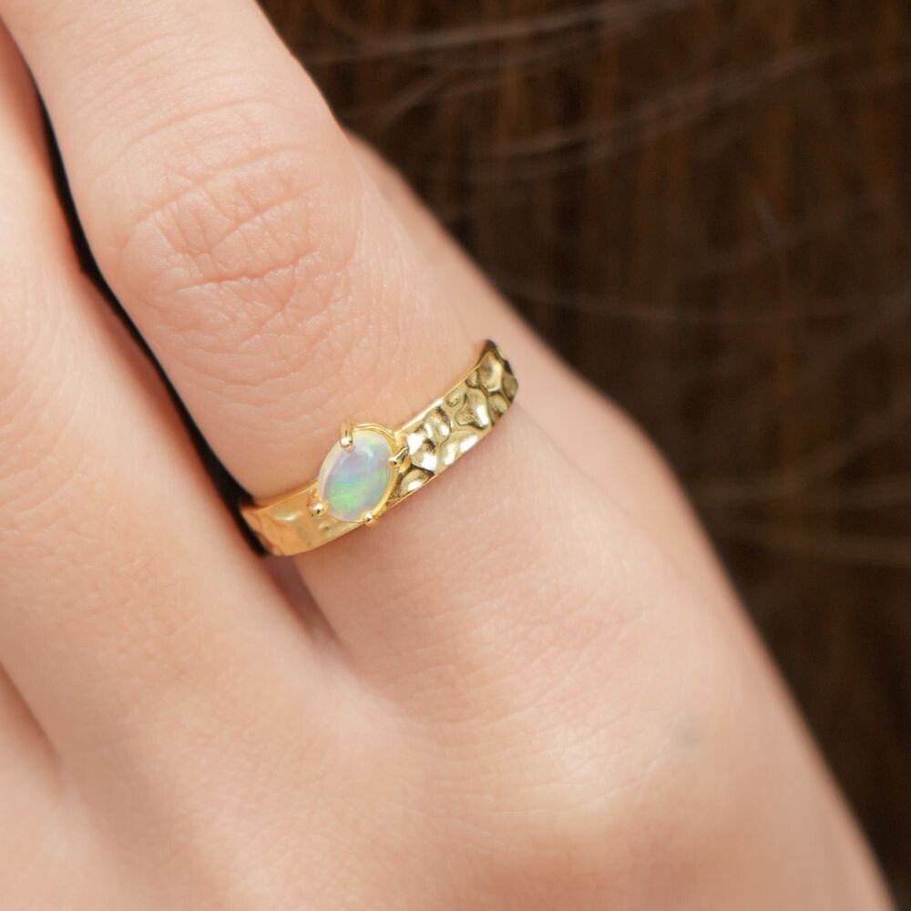 Iridescent Opal Ring