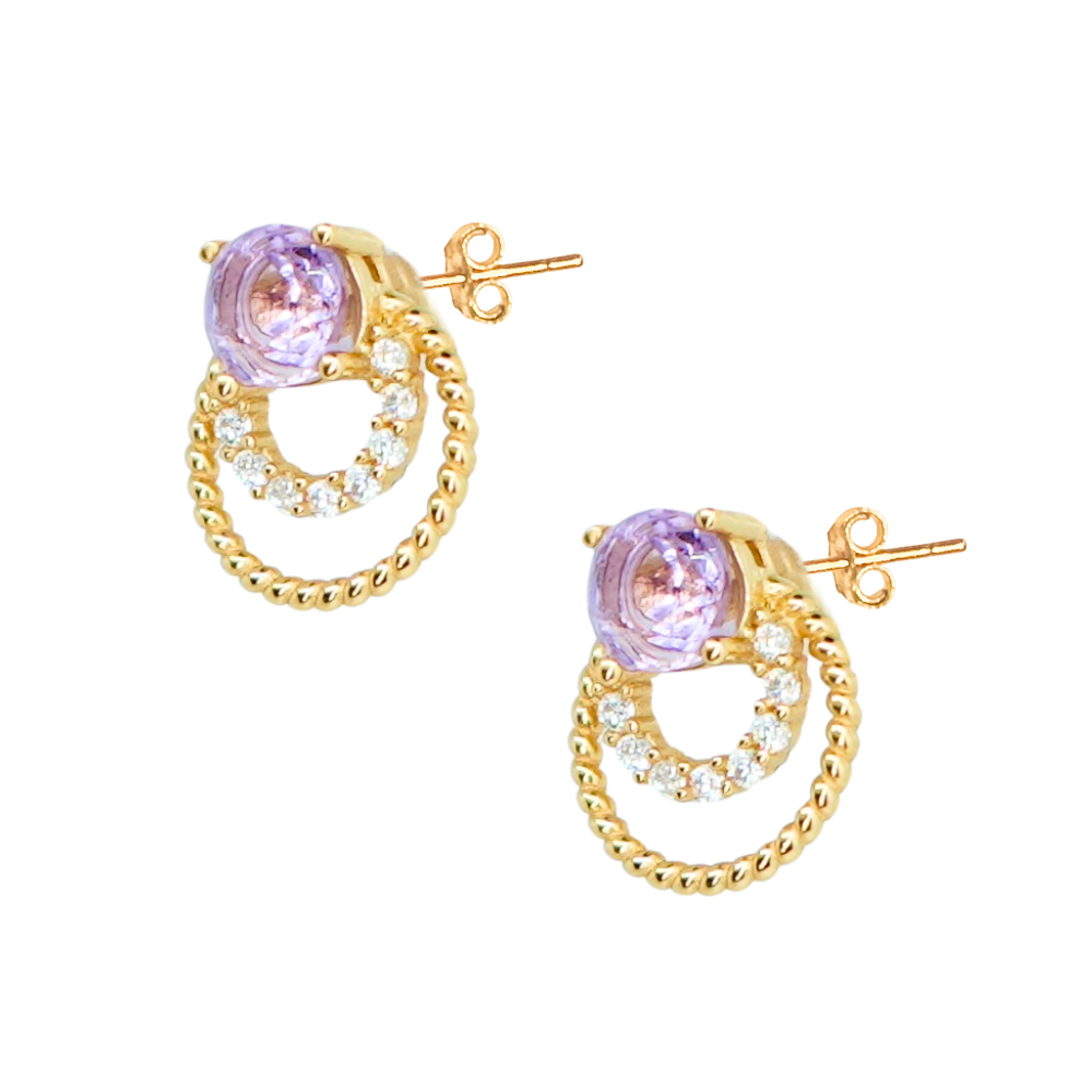 Ola Amethyst Earrings