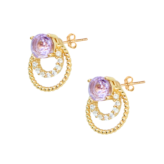 Ola Amethyst Earrings