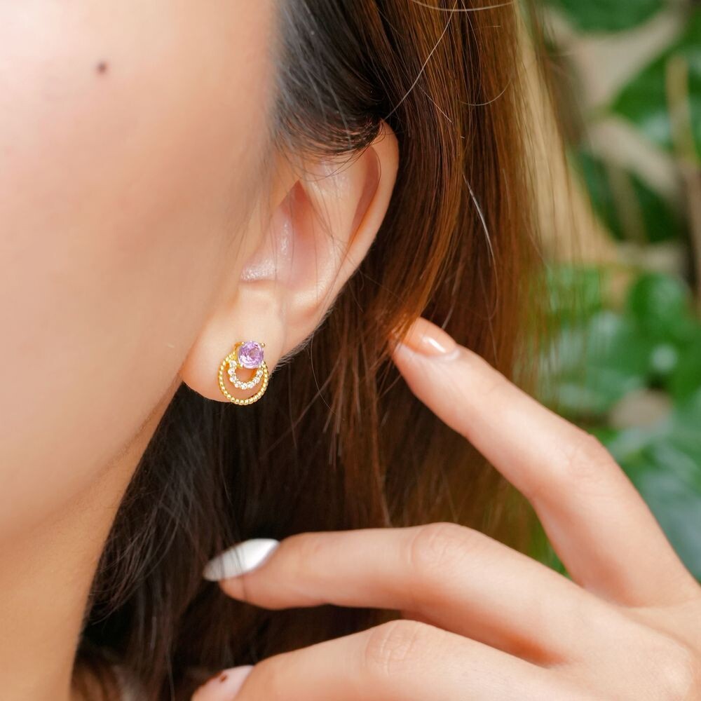 Ola Amethyst Earrings