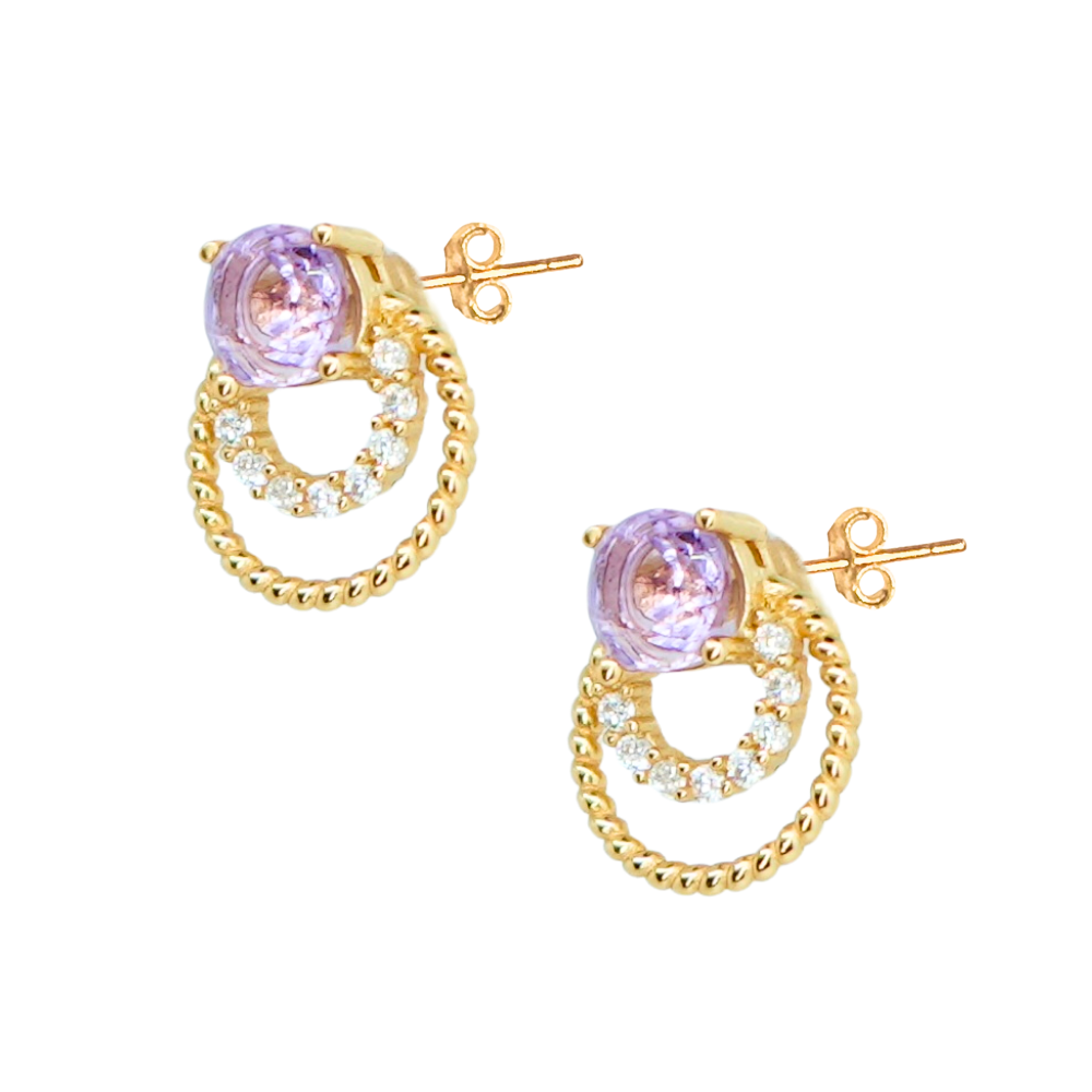 Ola Amethyst Earrings