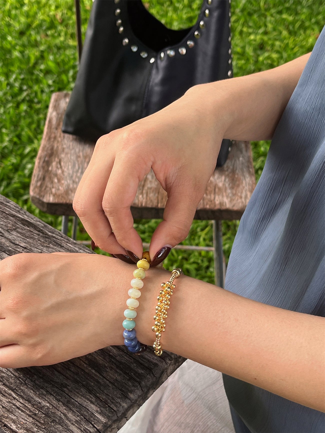Rainbow Stone Bracelet