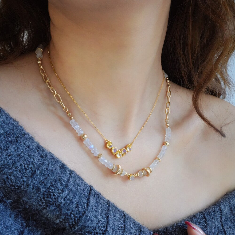 Dewy Moonstone Necklace