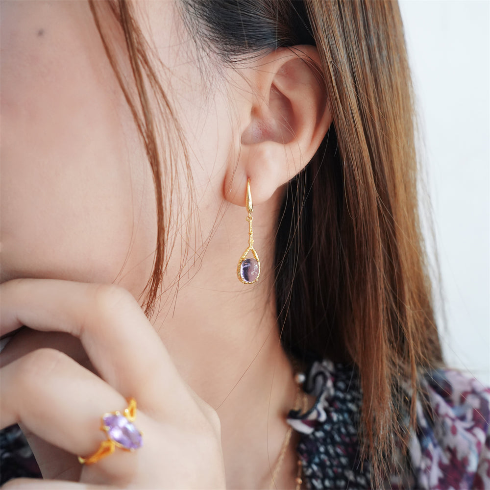 Dews Amethyst Earrings