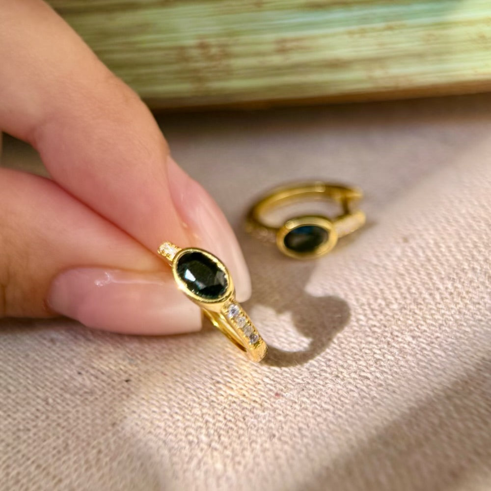 Black Spinel Earrings